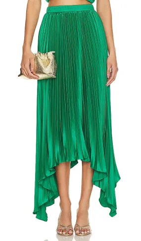 AMUR Olana Midi Skirt in Green