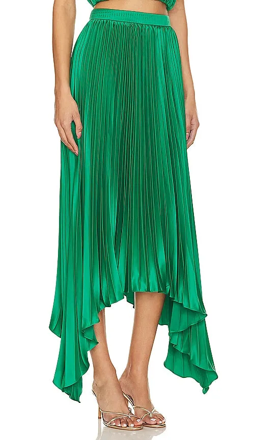 AMUR Olana Midi Skirt in Green
