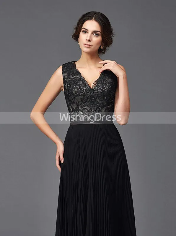 Black Mother of the Bride Dresses,Pleated Mother Dresses,Elegant Mother Dress,MD00060