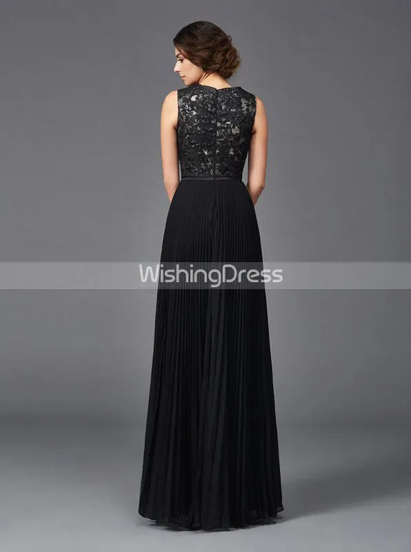 Black Mother of the Bride Dresses,Pleated Mother Dresses,Elegant Mother Dress,MD00060