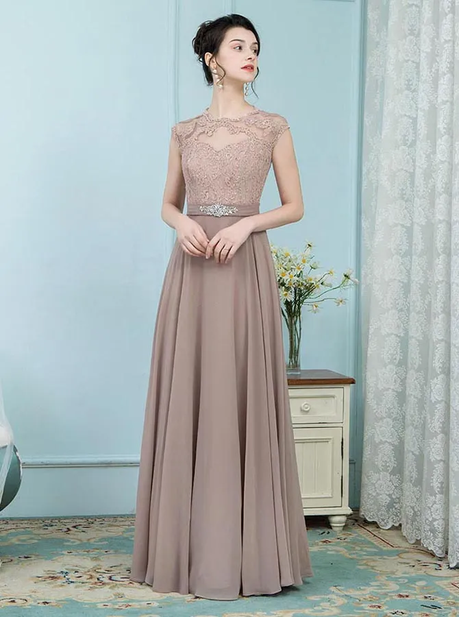 Brown Mother of the Bride Dresses,Elegant Mother of the Bride Dress,Long Mother Dress,MD00012
