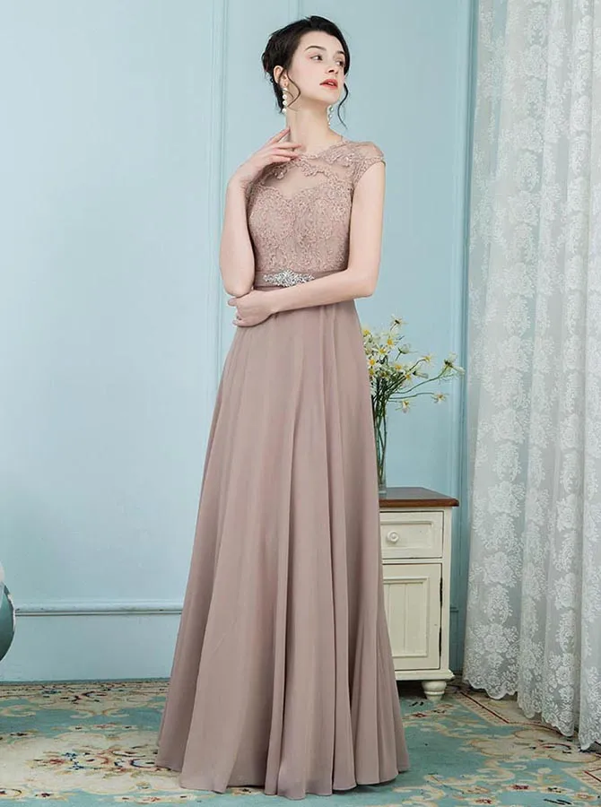 Brown Mother of the Bride Dresses,Elegant Mother of the Bride Dress,Long Mother Dress,MD00012