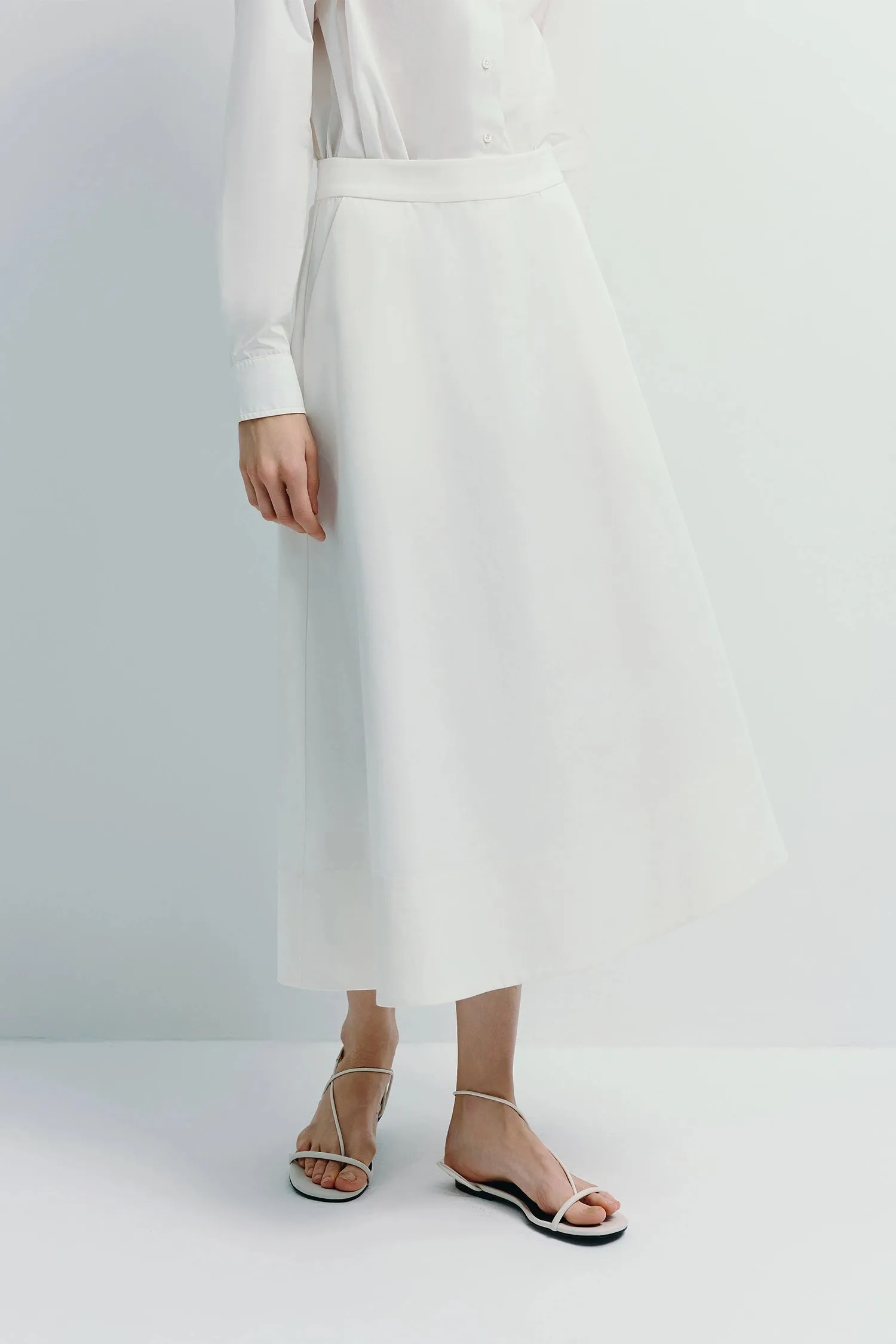 Clive Asymmetric Midi Skirt