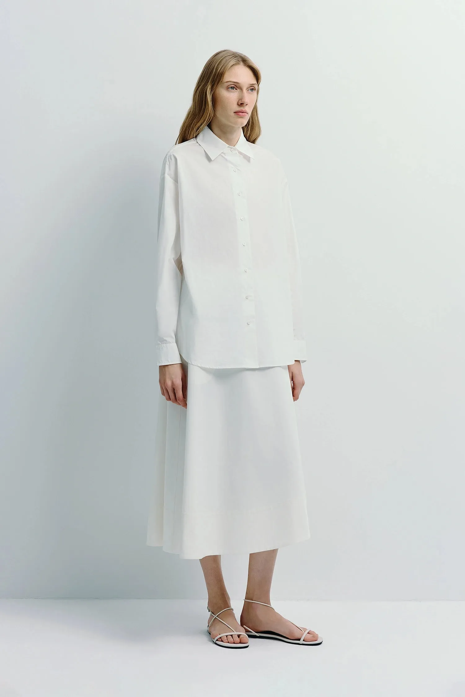 Clive Asymmetric Midi Skirt