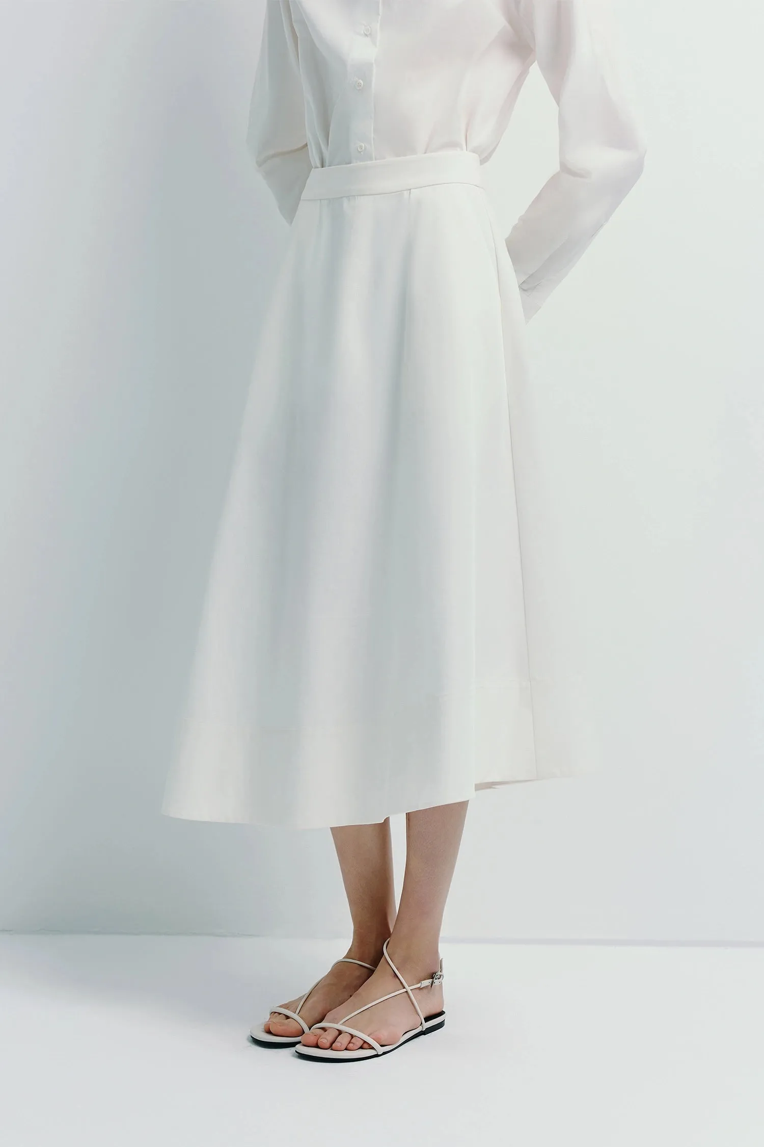 Clive Asymmetric Midi Skirt