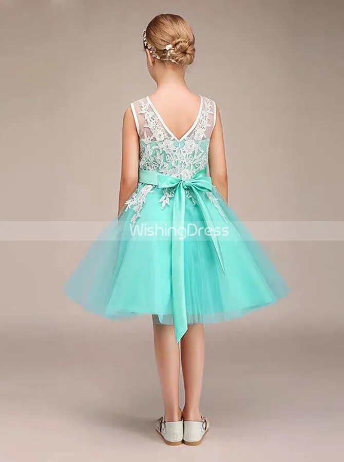 Cute Kids Party Dresses,Short Junior Bridesmaid Dress,JB00070