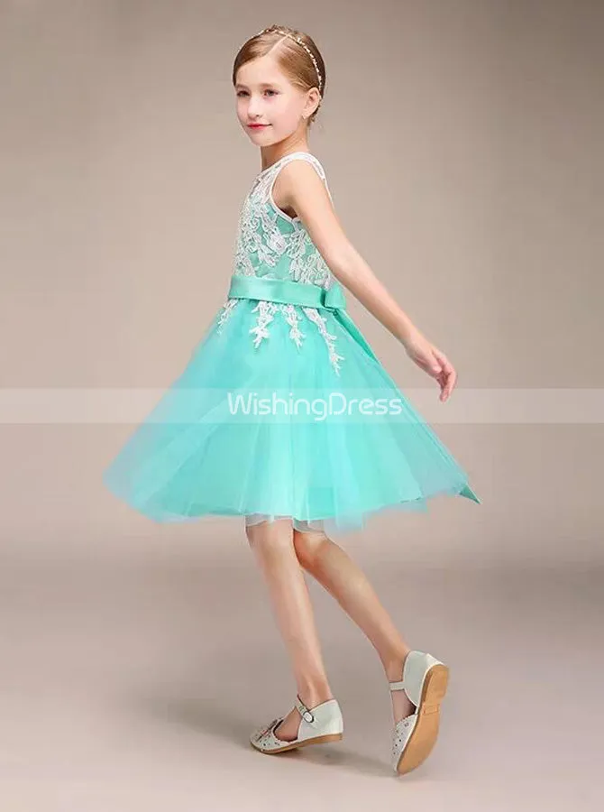 Cute Kids Party Dresses,Short Junior Bridesmaid Dress,JB00070