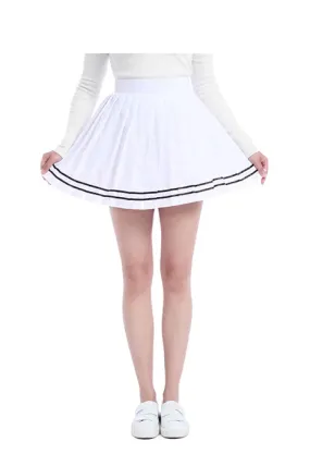 Japan High School Girl Solid Sweet Pleated Skirt Dress