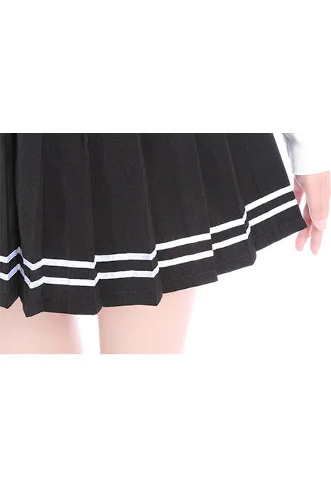 Japan High School Girls Uniforms Solid Pleated Mini Skirts Dress