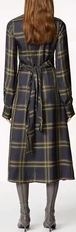 Lattice Wrap Shirt Dress