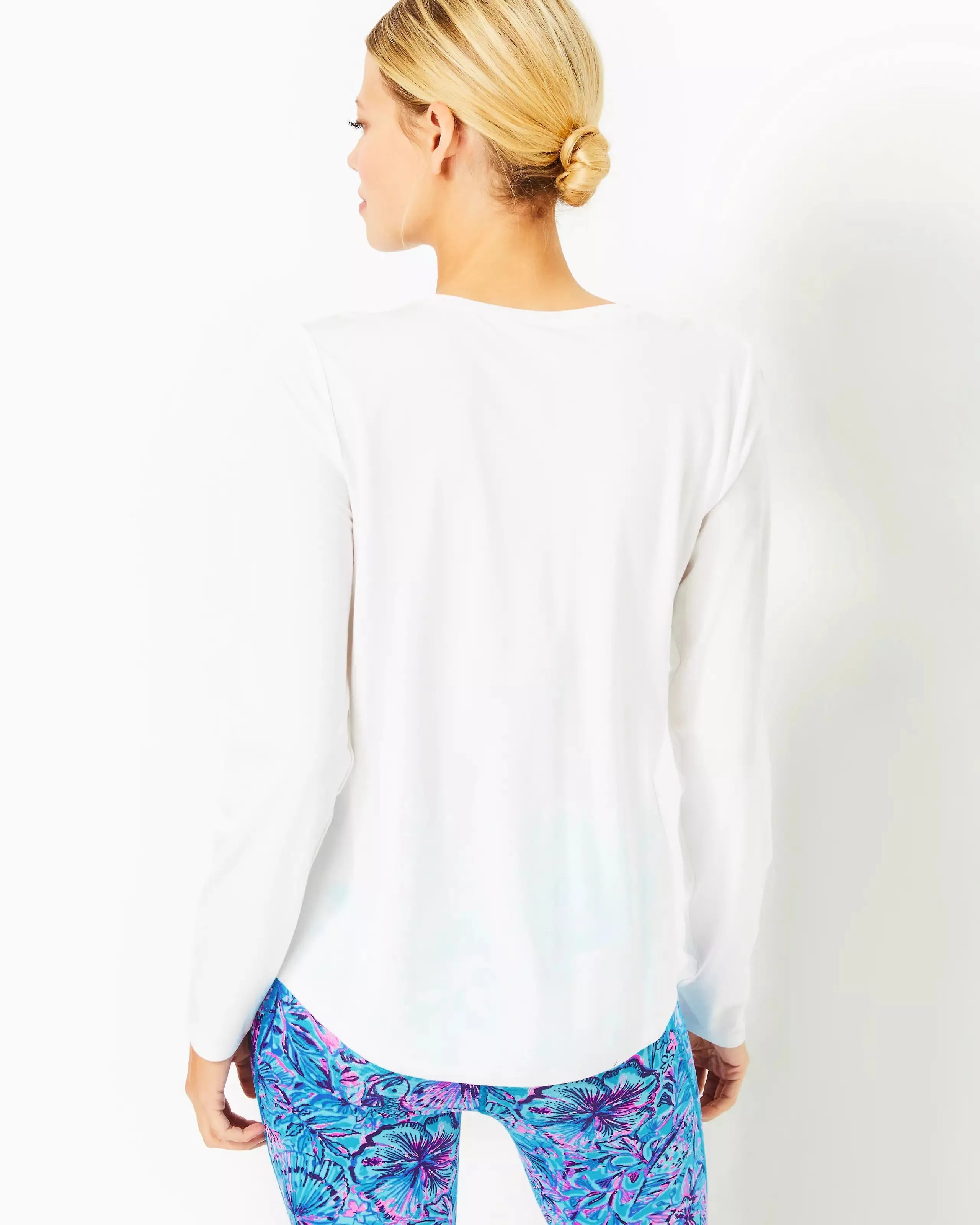 Lilly Pulitzer UPF 50  Luxletic Westley Long Sleeve Tee Resort White