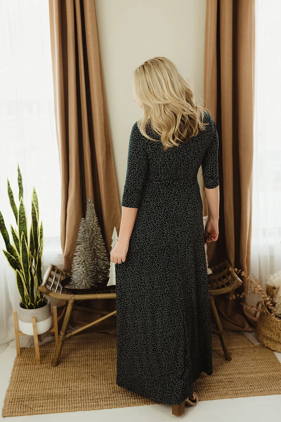 Polka Dot Wrap Maxi