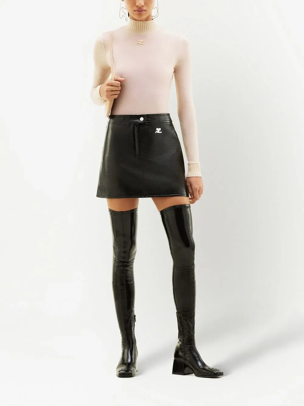 Reedition Vinyl Mini Skirt