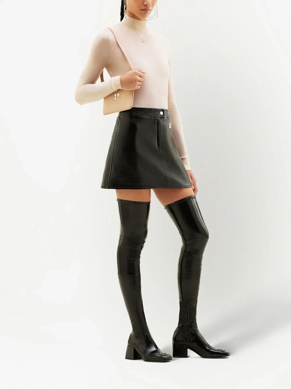 Reedition Vinyl Mini Skirt