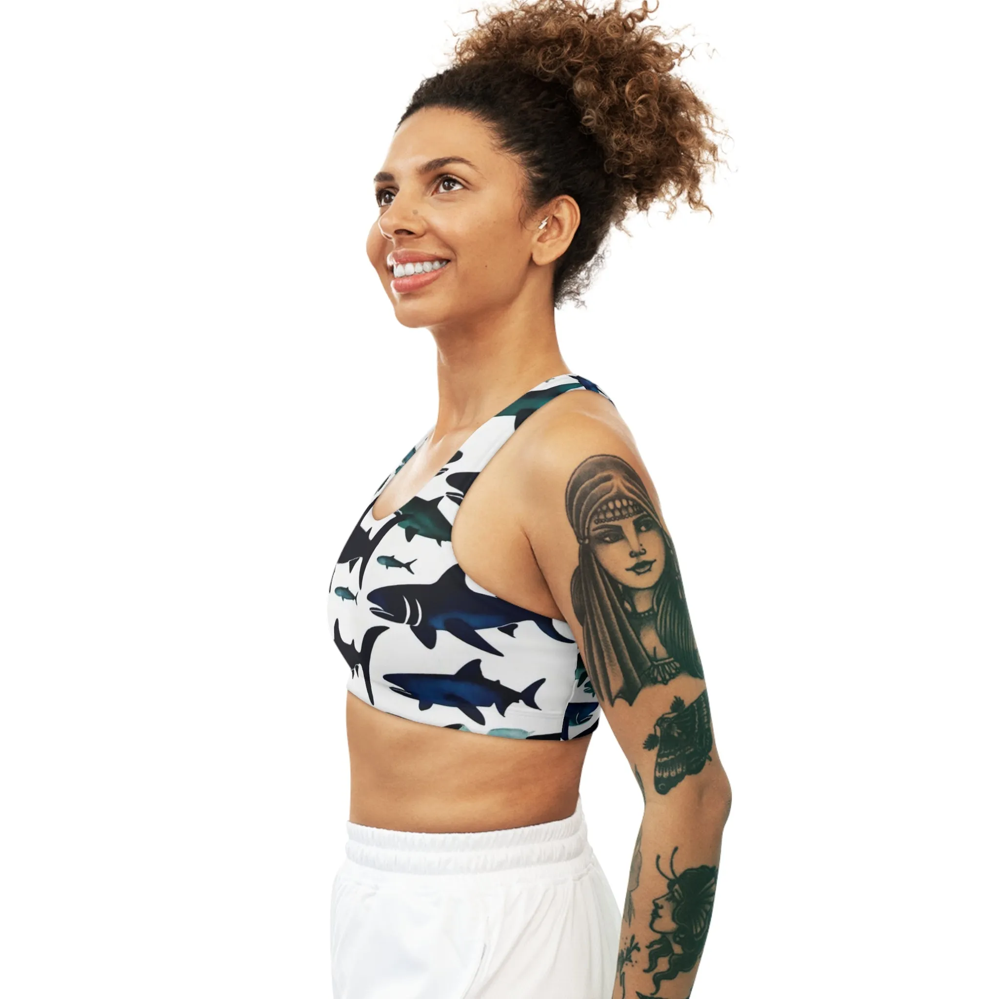 Sharkey's Print Seamless Sports Bra