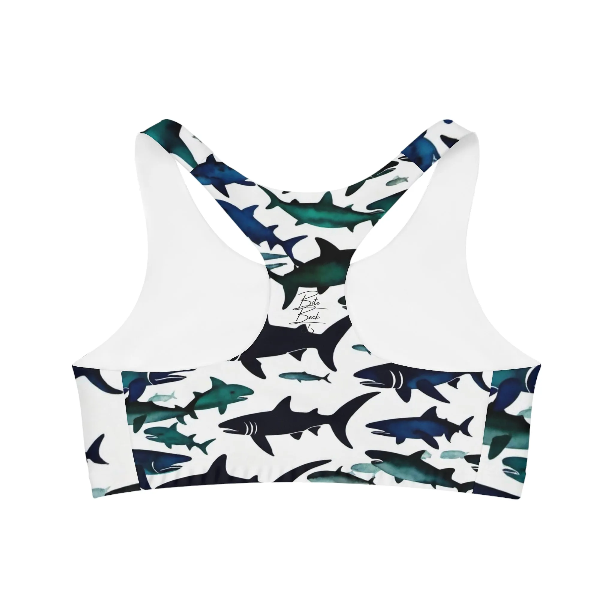 Sharkey's Print Seamless Sports Bra