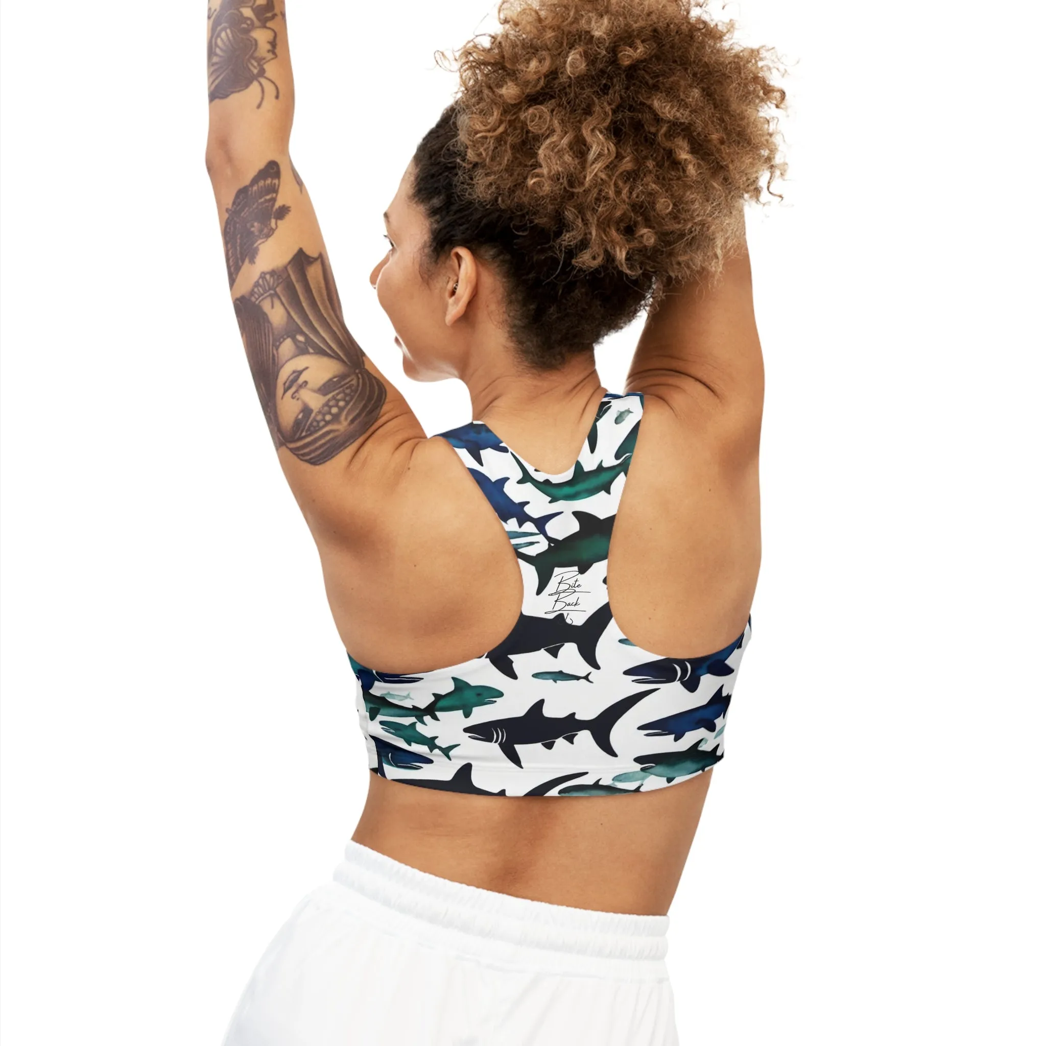 Sharkey's Print Seamless Sports Bra