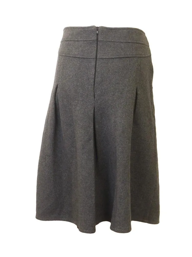 The Cue Wool Pleat Skirt