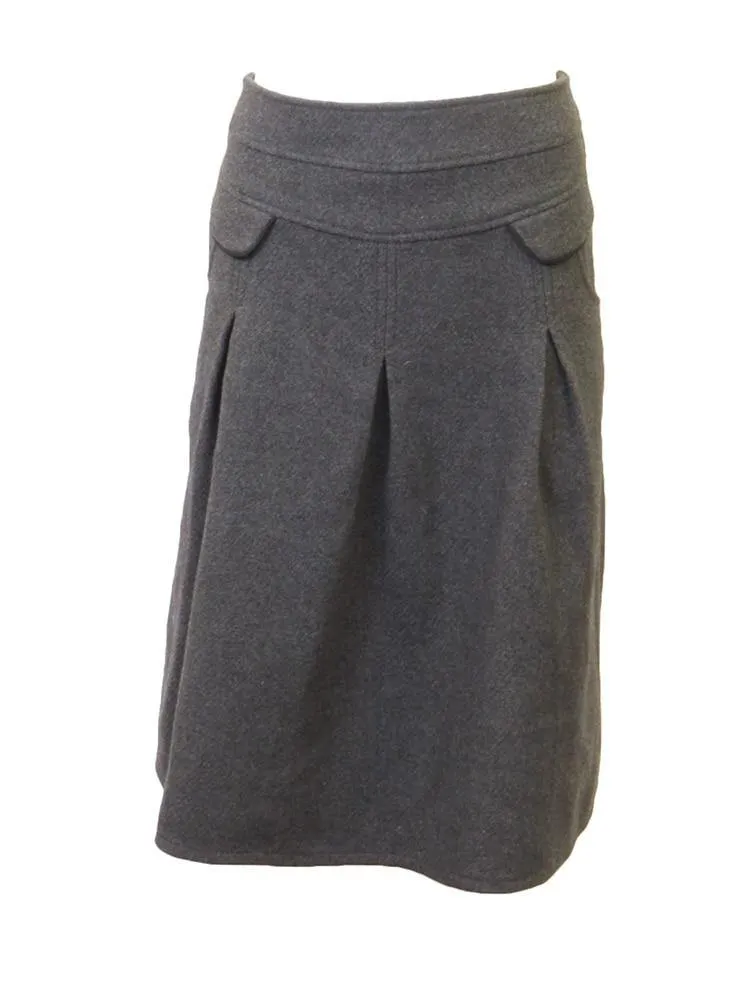 The Cue Wool Pleat Skirt